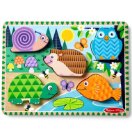 Hmat a dotek – Lesní zvířata, dřevěné hmatové puzzle – Melissa &amp; Doug