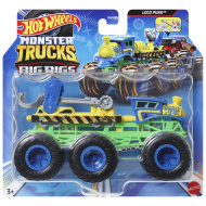 Hot Wheels Monster Trucks: Big Rigs Loco Punk šestikolový tahač 1:64 - Mattel