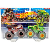 Hot Wheels Monster Trucks Bone Shaker vs Gunkster dvojitý balíček vozidel - Mattel