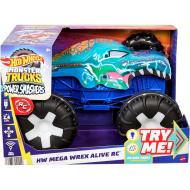 Hot Wheels Monster Trucks: Interaktivní dálkově ovládané Mega Wrex monster auto - Mattel