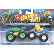 Hot Wheels Monster Trucks: Wave Wrecker vs Duck N Roll autíčka, sada 2 kusů 1/64 - Mattel