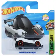 Hot Wheels: Pagani Zonda Cinque bílý autíčko 1/64 - Mattel
