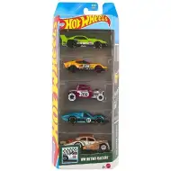 Hot Wheels: Retro Racers sada 5 autíček 1/64 - Mattel