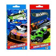 Hot Wheels školní barevné tužky sada 12 ks