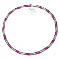 Hula hoop kruh o velikosti 37 cm v barvě fialovo-stříbrné