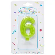 Hvězdicová číslicová svíčka 6