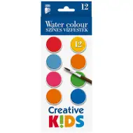 ICO: Creative Kids akvarelové barvy 12ks 28mm