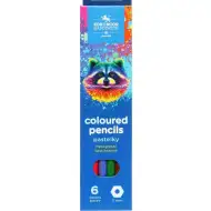 ICO: Koh-I-Noor 3551 Šestihranné barevné tužky v krabičce s mývalem, 6 kusů