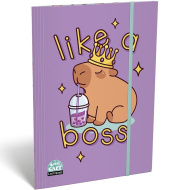 ICO: Lizzysuli Lollipop - desky A4 s gumičkou s motivem kapybary