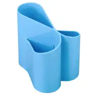 ICO: Luxusně navržený světle modrý držák na psací potřeby.