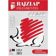 Ico: Kreslicí blok bez dřevěného obsahu formátu A4, 20 listů