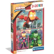 Iron Man a jeho úžasní přátelé 2x20dílné Supercolor puzzle - Clementoni