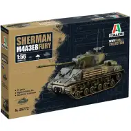 Italeri 1/56 M4A3E8 Sherman Fury tank model