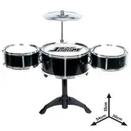Jazzový bubeník na stojanu, 4dílná hra na bicí soupravu