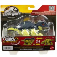 Jurassic World: Fierce Changers - Allosaurus &amp; Dimetrodon přeměňující se dinosauří hračka - Mattel