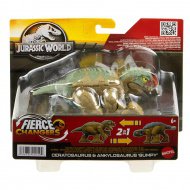 Jurassic World: Fierce Changers - Ceratosaurus &amp; Ankylosaurus přeměňovací dinosauří hračka - Mattel