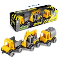 Kid Cars stavební stroje 3ks sada - Wader