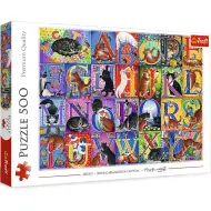 Kočičí abeceda 500dílné puzzle - Trefl