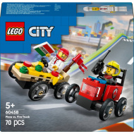 LEGO® City: Pizzové auto vs. hasičské auto, závodní balíček (60458)