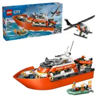 LEGO® City: Záchranný člun a vrtulník pobřežní hlídky (60504)