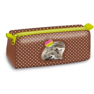Lesní zvířata - válcový penál s ježkem