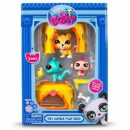 Littlest Pet Shop: 3dílný balíček figurek série 1 - Džungle