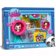 Littlest Pet Shop: Hrací set s továrnou na zábavu s 2 figurkami, série 1