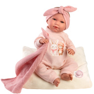 Llorens: Mimi, pláčící panenka 42 cm s polštářkem a přikrývkou
