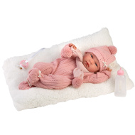 Llorens: Nica 40 cm novorozená panenka s kojeneckou lahví a polštářkem