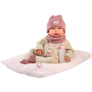Llorens: Tina, novorozenecká panenka 44 cm s měkkým polštářkem