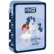 Luna: Dvouvrstvé plně vybavené pouzdro na tužky s motivem Magic Unicorn od Must Team