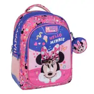 Luna: Must Team Hello Minnie Mouse zaoblený tříkomorový batoh 32x18x43 cm