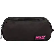 Luna: Must Team Monochrome černo-růžový válcový penál se 2 kapsami