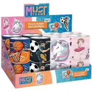 Luna: Must Team kovový válcový stojan na psací potřeby, různé varianty, 10x11 cm, 1 ks