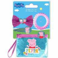 Luna: Peppa Pig kosmetická taštička a sada na vlasy, 4 kusy.