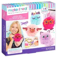 Make It Real: Sada na výrobu roztomilých chlupatých kuliček, 4 ks