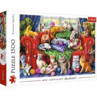 Malá koťata na pohovce puzzle 1500 dílků - Trefl