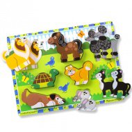 Malá zvířátka, dřevěné puzzle s 8 dílky - Melissa &amp; Doug