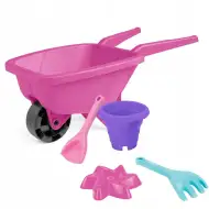 Malé pískoviště kolečko v růžové barvě s doplňky - Wader