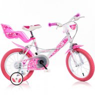 Malé srdce růžovo-bílé dětské kolo ve velikosti 16 - Dino Bikes kolo