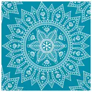 Mandala modro-bílý 2vrstvý papírový ubrousek balení 20 ks