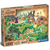 Mapa příběhu Sněhurky puzzle 1000 dílků - Clementoni