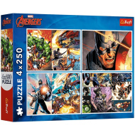 Marvel: Avengers 4x250dílné puzzle - Trefl