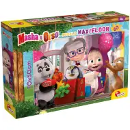 Máša a medvěd překvapení párty 60dílné maxi podlahové puzzle 70x50 cm – Lisciani