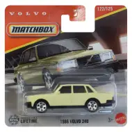 Matchbox: 1986 Volvo 240 žluté autíčko 1/64 - Mattel