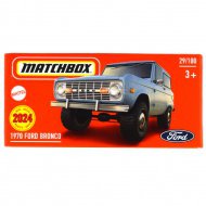 Matchbox: Kovový model auta 1970 Ford Bronco v měřítku 1/64 - Mattel