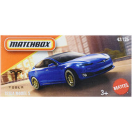 Matchbox: Papírová krabička Tesla Model S modré autíčko 1/64 - Mattel