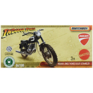 Matchbox: Papírová krabička s motivem Indiana Jonese Ducati Scrambler motocykl 1/64 - Mattel