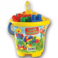 Maxi Blocks kbel s 24 stavebními kostkami - D-Toys