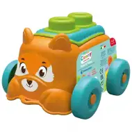 Měkké stavební kostky pro rozvoj dovedností v pojízdné krabici se zvířátky - Clementoni